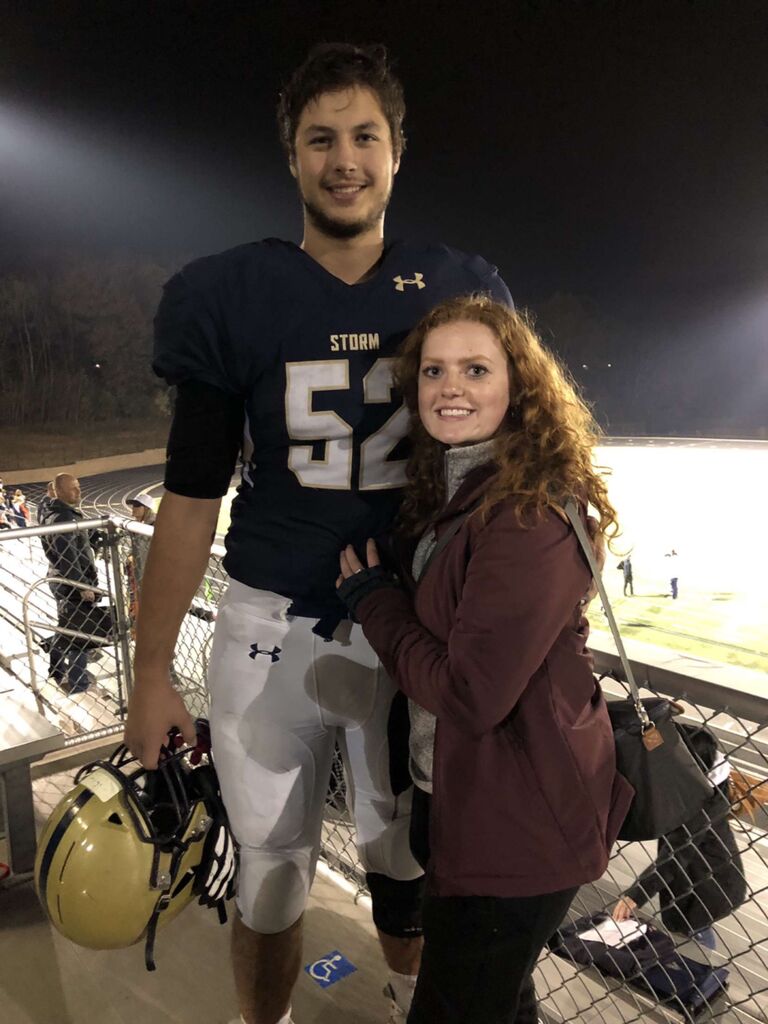 While Chris was playing his last year of high school football and being recruited by Bemidji State University Emma could make her way into the games to see her brother and Chris play football by taking photos on the sidelines. 