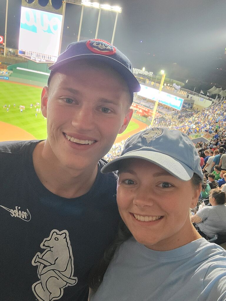 Took a trip to Kansas to visit Zach's parents. While we were there we watched a Royals vs Cubs game!