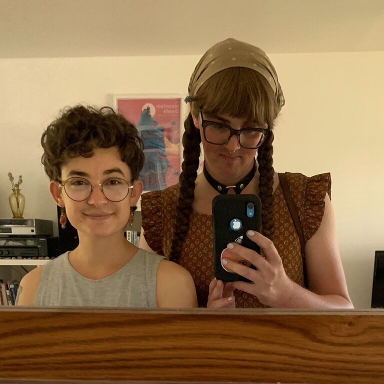Selfie after settling into our new apartment.