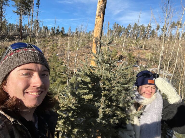 Our first real Christmas tree! 

39.06733° N, 105.20383° W