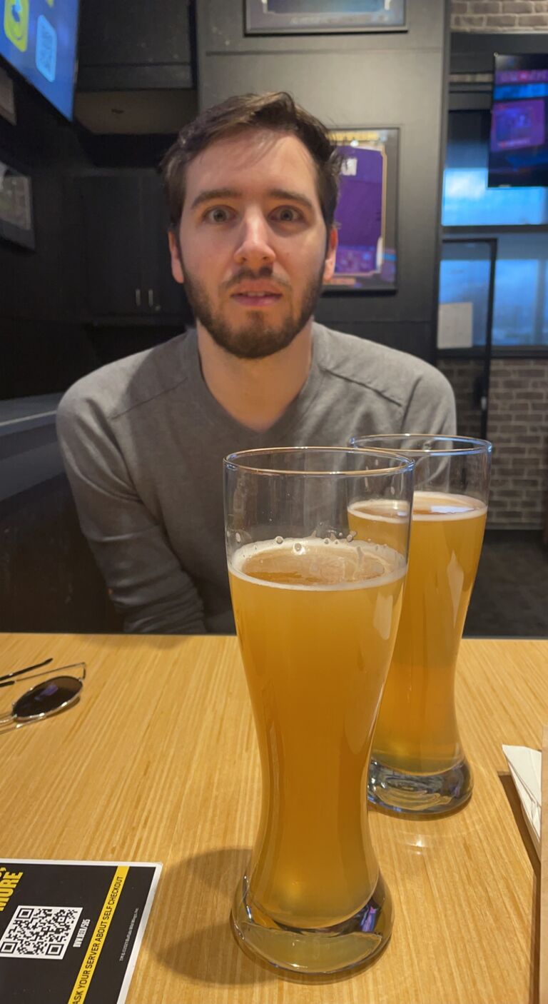 The night we find our favorite beer, Golden Road Mango Cart, at a Buffalo Wild Wings (Yes this is worth mentioning because we celebrate it every year)!