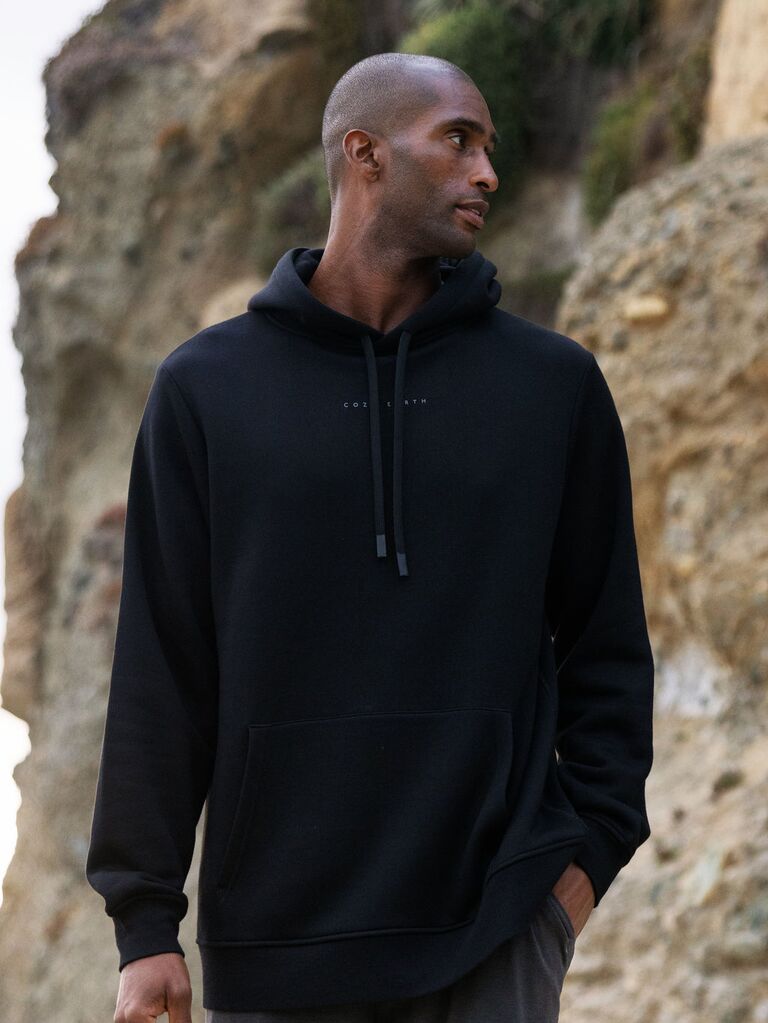 Black Cozy Earth hoodie gift for husband