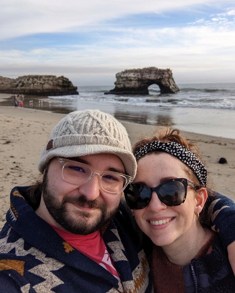 At Natural Bridges State Beach in Santa Cruz