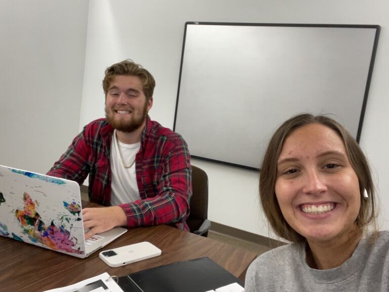 Jon and Katie always studied together in the library conference room during their time at MLC.