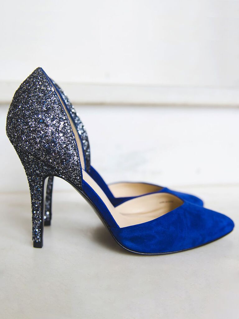 blue suede wedding shoes