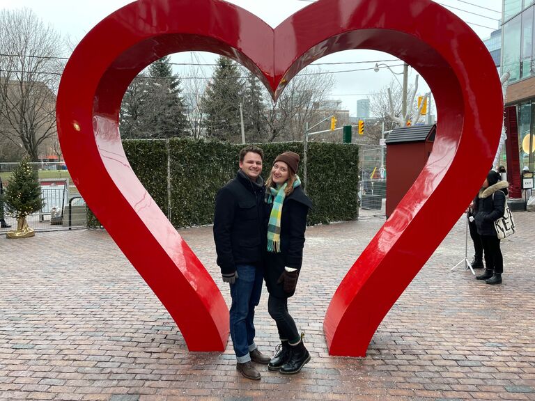 Visiting the Distillery District in Toronto! Many Fluevogs were tried on but not purchased. 