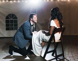 garter toss at wedding