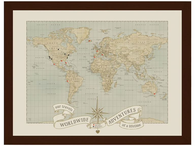 travel map for the best holiday gift