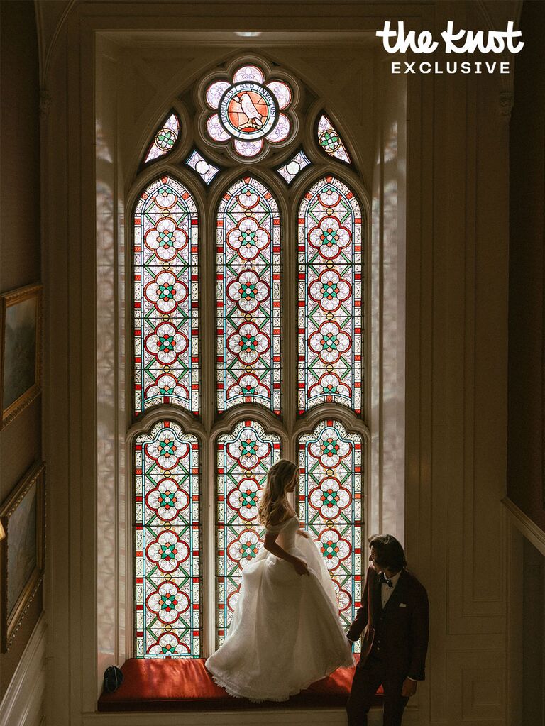 Logan Rae Hill and Joey Kurbanov exploring their wedding venue in Scotland