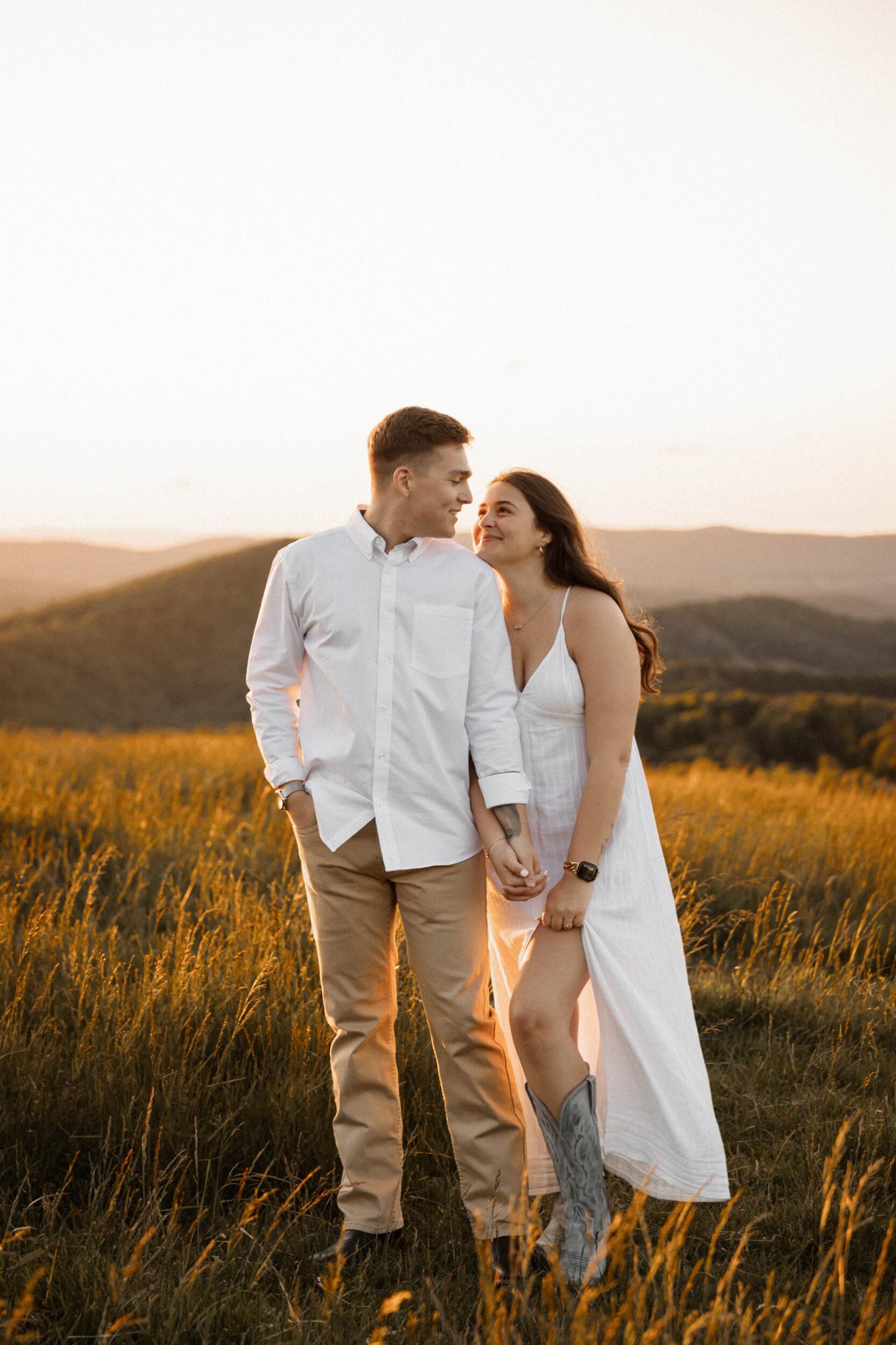 This was the day Mattie and Caleb took their engagement pictures — a beautiful day spent in the mountains along the Blue Ridge Parkway.