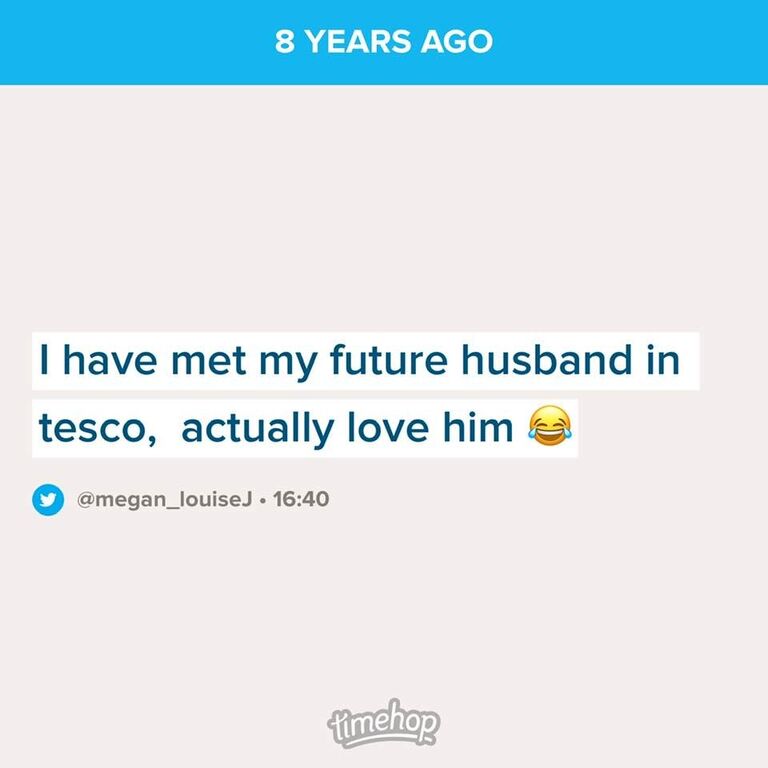 The Tweet I put on Twitter the first time I stalked Nath in Tesco's