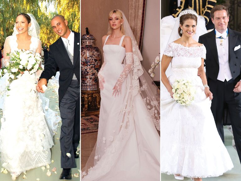 FOUR OF THE MOST BREATHTAKING CELEBRITY WEDDING DRESSES :: Pearls