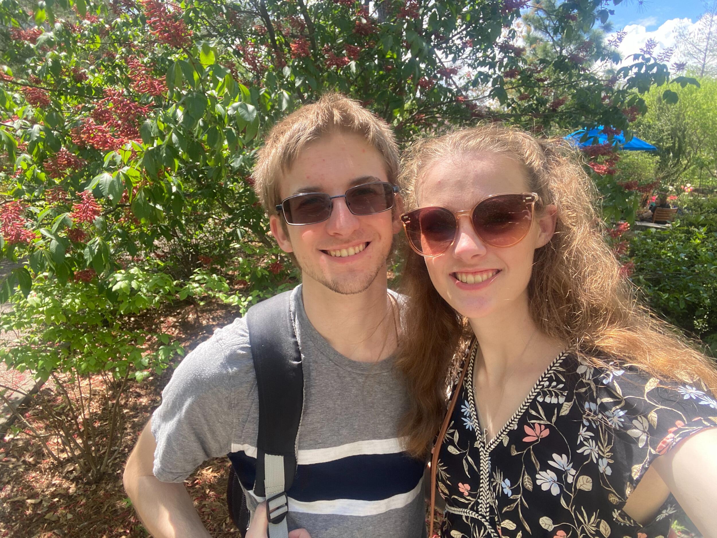 Since Meghan was on Easter Break from student teaching, Johnathan took her to the botanical gardens. Johnathan found a coffee tree and was in love