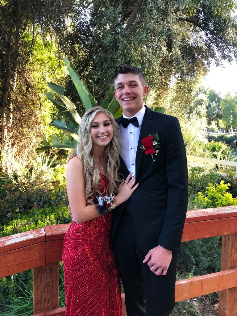 The next 5 years of long-distance consisted of attending each other's proms, many handwritten letters during Logans' beast training, and visiting each other in New York and Texas during college! 

 Junior year Prom in Redlands! 