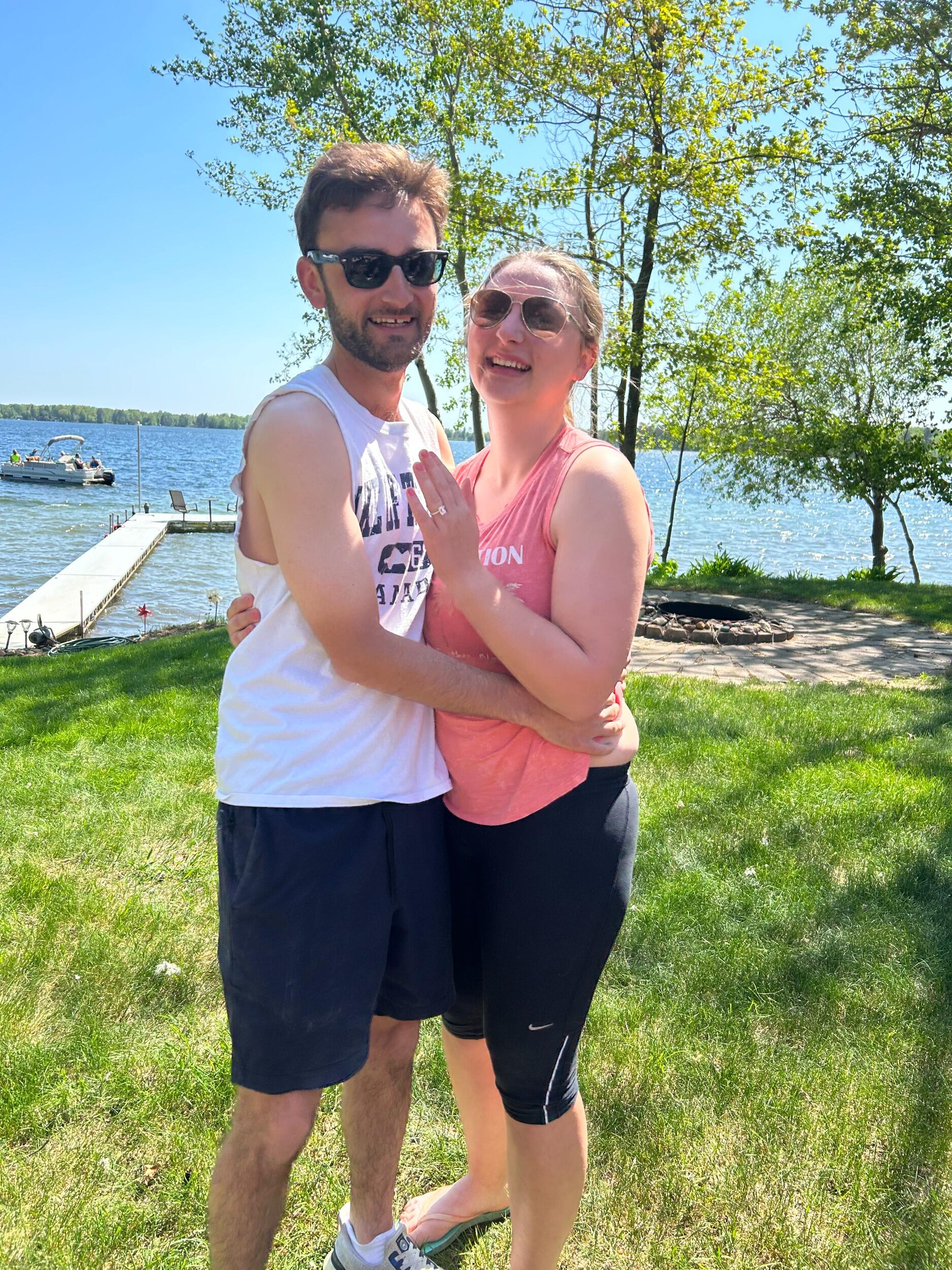 Surrounded by our families, at one of our favorite places to spend the summer, Ryan asked Megan to spend forever together! The easiest yes in the world! We cannot wait to celebrate with all of you who have been a part of our story! 