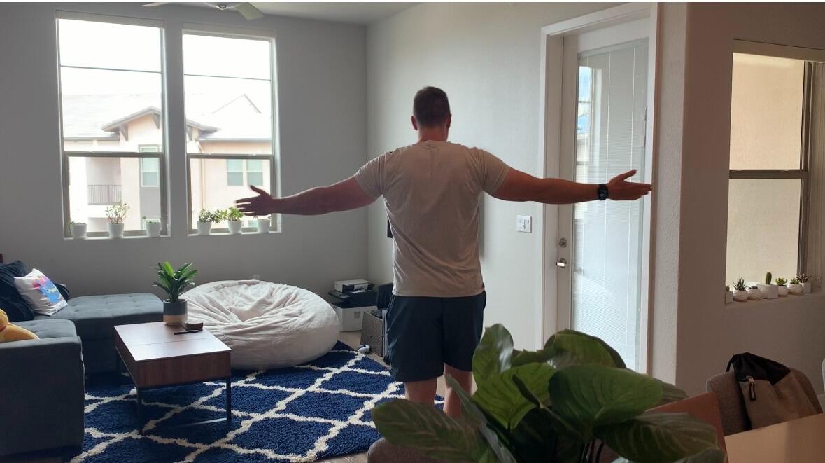 Hunter & Katie move in together! (This is Hunter basking in the serenity of having his own place)