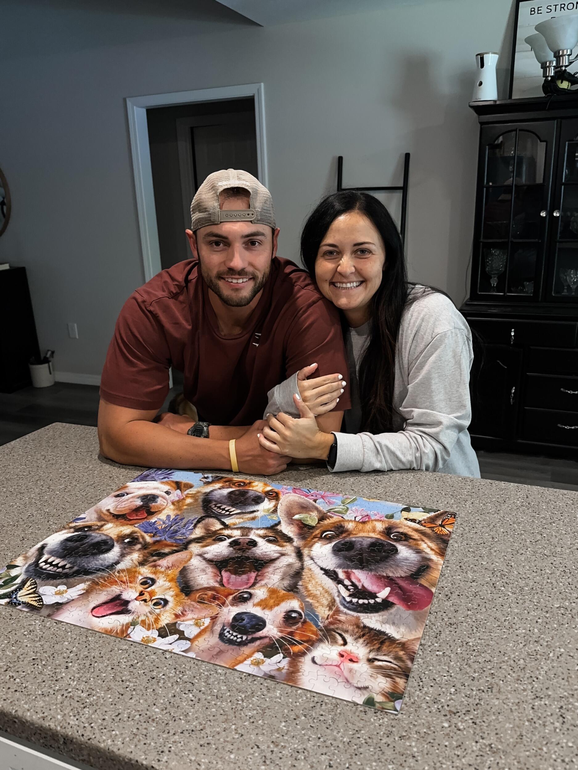 One of many puzzle date nights!
