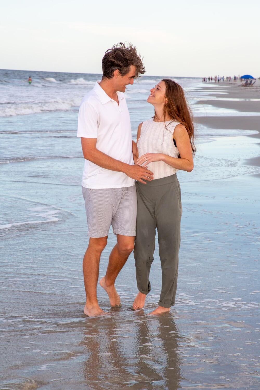 We keep living our beachy best life and start planning a wedding so we can celebrate with you all!
P.S. This is NOT a pregnancy announcement photo, Mike just happens to have his hand near Sinclaire's belly.