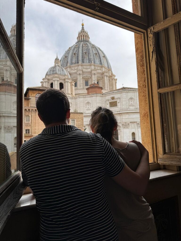 In the Vatican looking at St Peter's Basilica