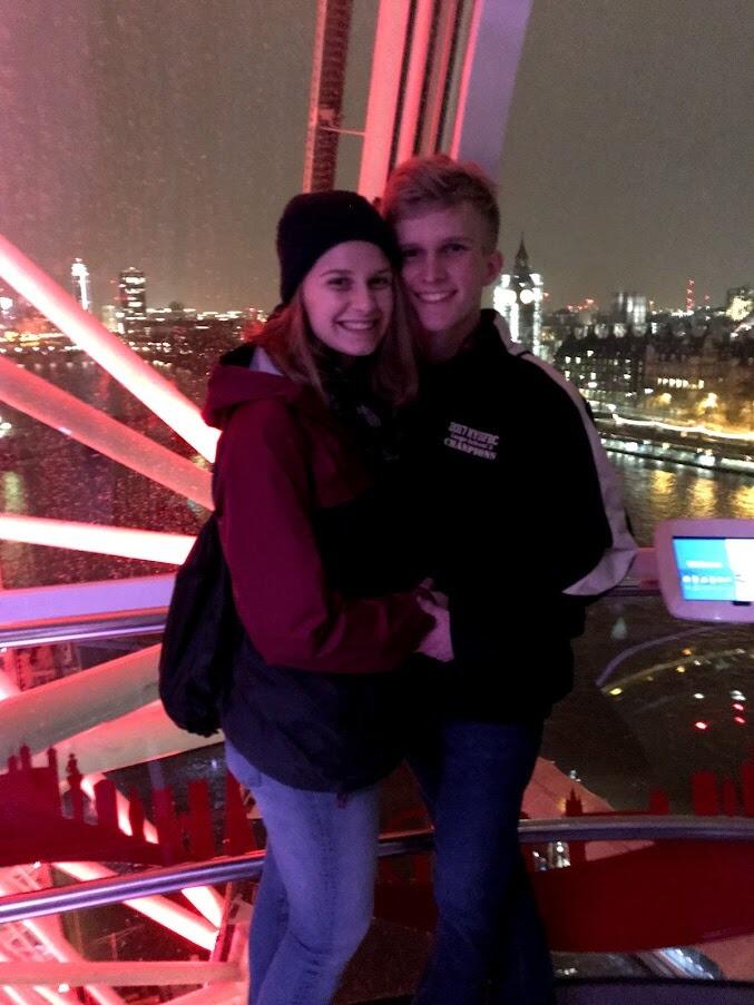 Senior year of high school our band took a trip to London, England to march in London's New Year's Day Parade! This is a pic of us taking a ride on the London Eye!