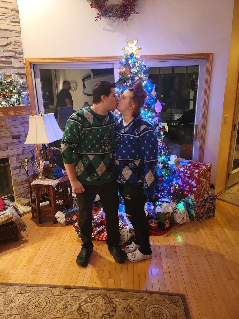 Christmas at his dad's house