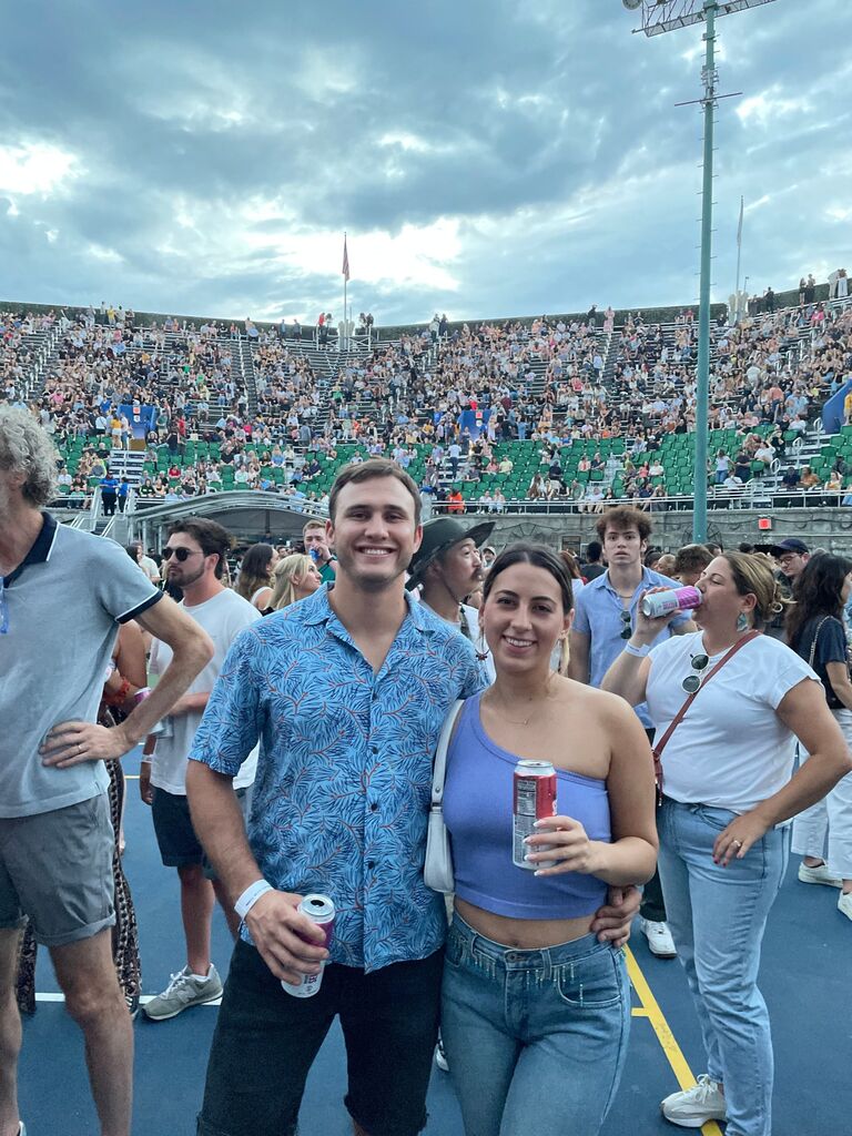 Here we are in the Forest Hills Stadium getting ready for Leon Bridges to come on stage. 