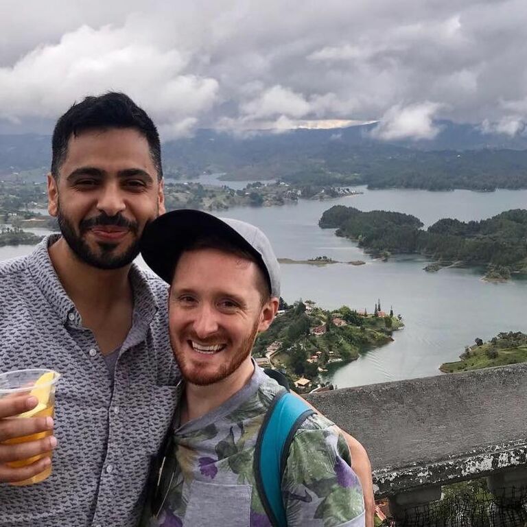 rock climbing in Colombia (Andrew's food poisoning not pictured)