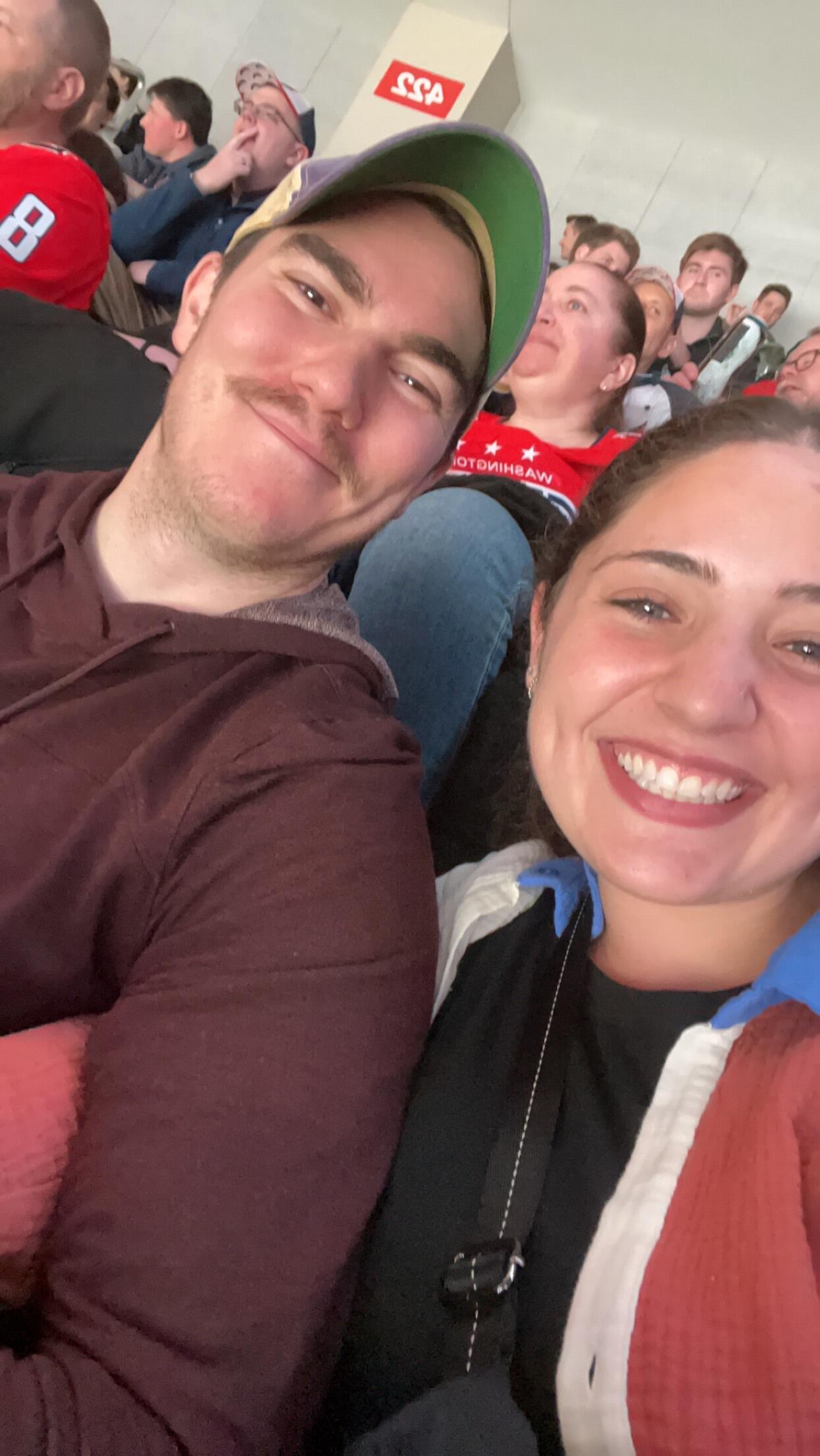 Caps vs Islanders hockey game