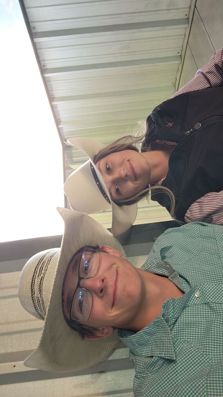 Taking a break from packing and hanging out at the rodeo.