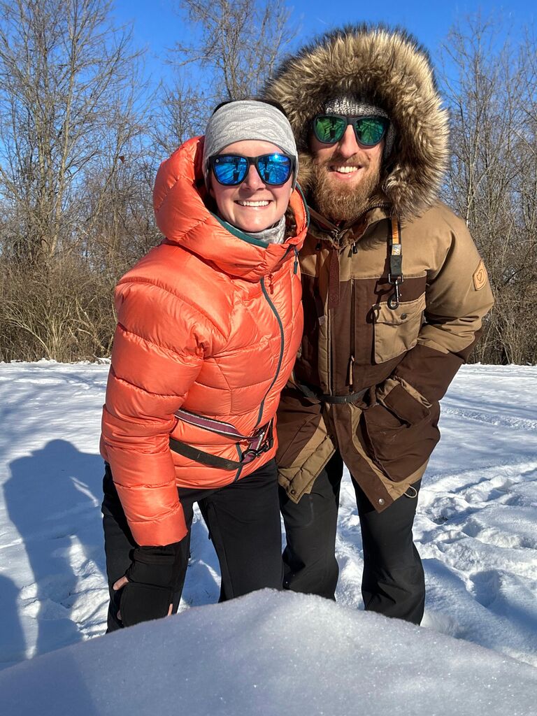 It actually snowed a bunch in Ohio so we bundled up to be the only ones on the trail for a Christmas hike!