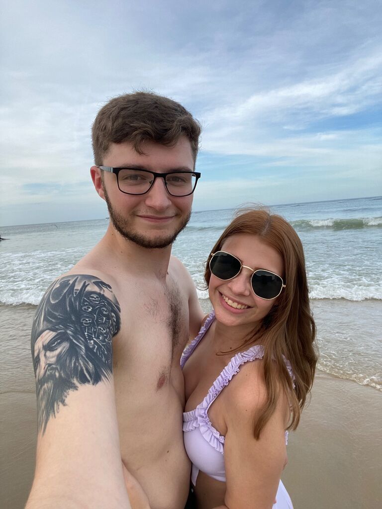 We took our first vacation together to Virginia Beach! Neither one of us had been before, so we each got to have all new experiences. Our favorite part was going on a dolphin tour boat! 