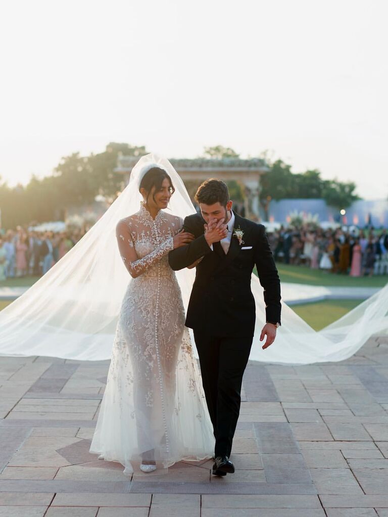 Nick Jonas and Priyanka Chopra on their wedding day