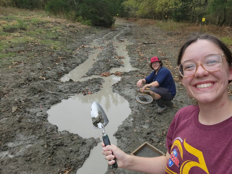 "The spot" of the proposal. We journeyed to Crater of Diamonds State park, a place in Arkansas that we had been wanting to visit for a while. It was so exciting to finally be there! Taylor was elbow deep in mud, digging for gems. We were enjoying the child like state of mind, feeling free and having fun. :)