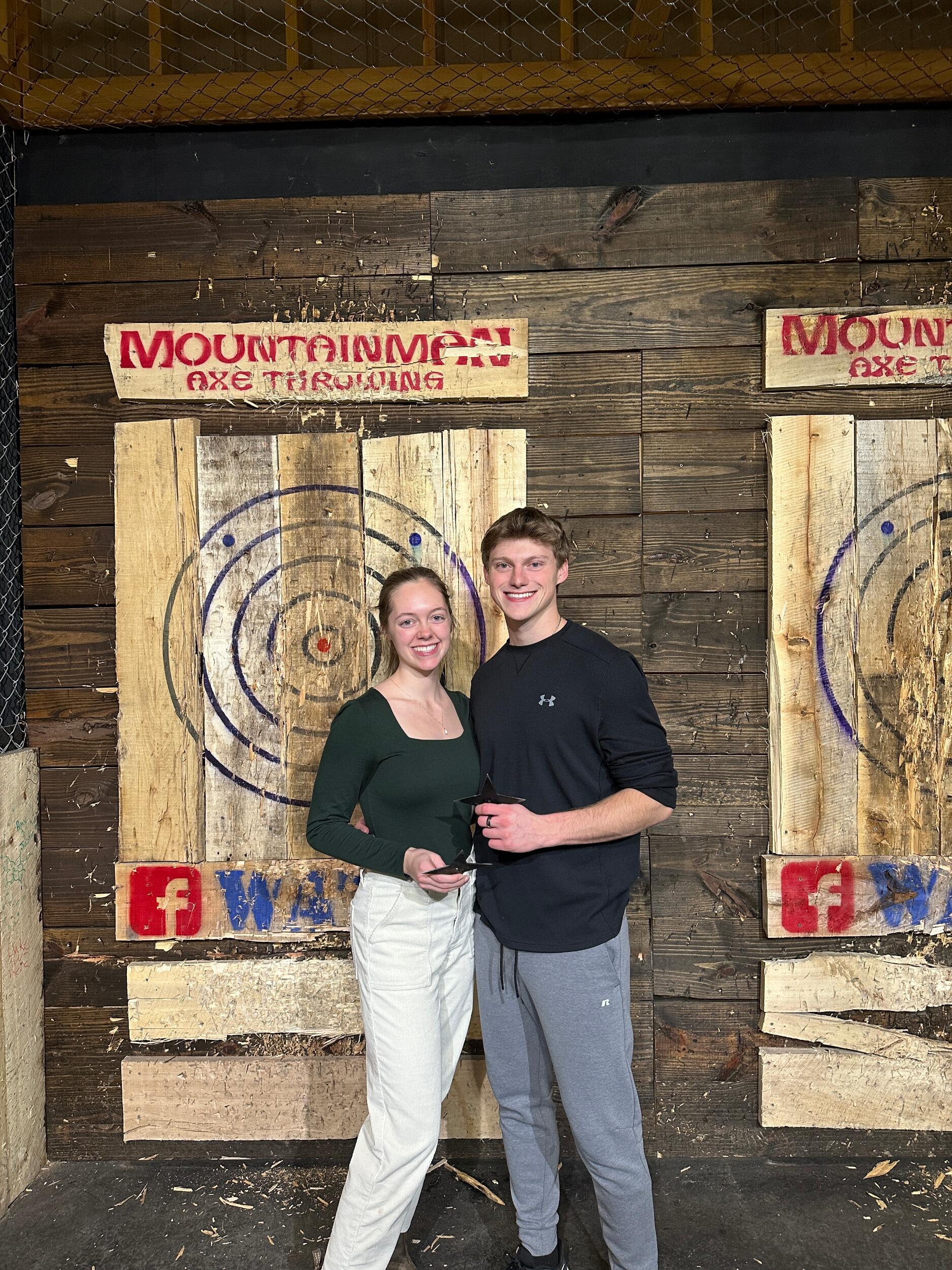 Celebrating Emily's 22nd birthday with a date to Black Bear and axe throwing!