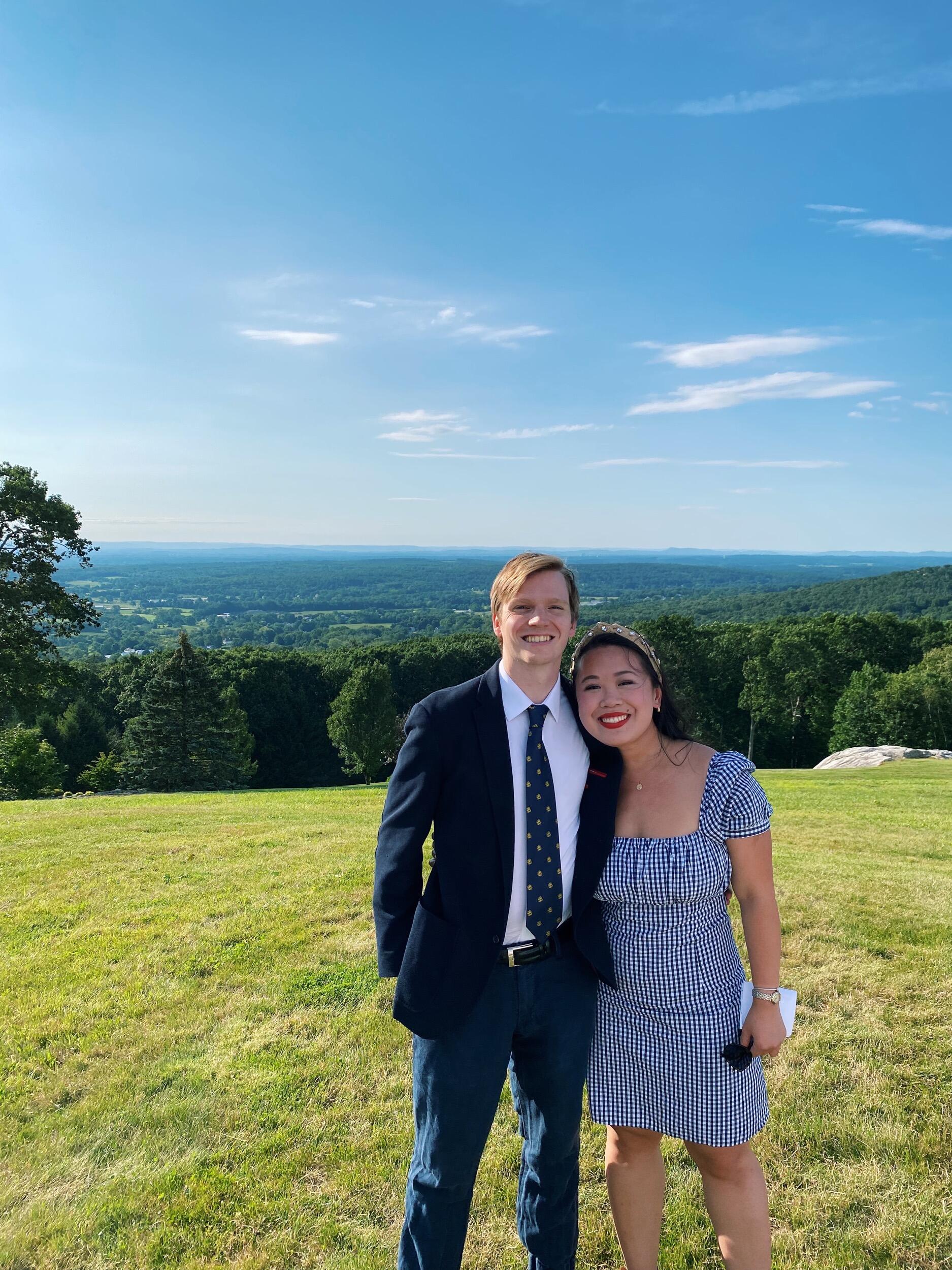 Us in Connecticut at Catherine's cousin, Laura's wedding