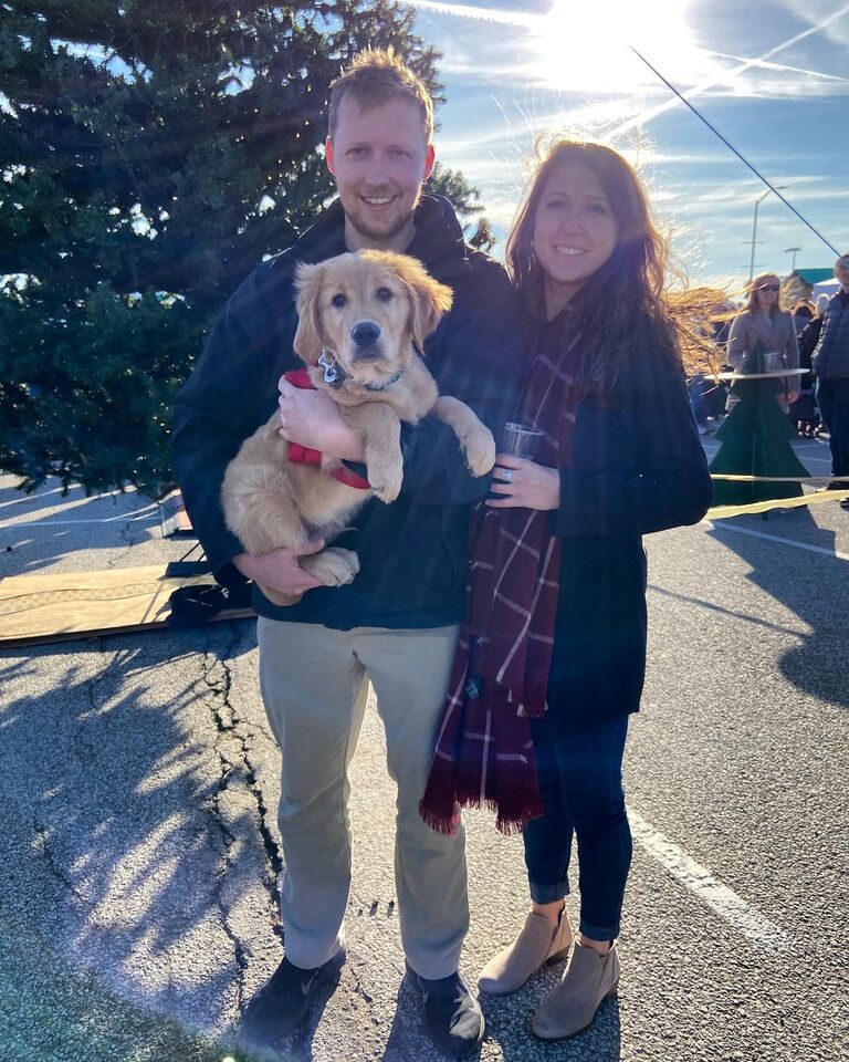 Chriskindlmarket of Des Moines with our little Finny boy!