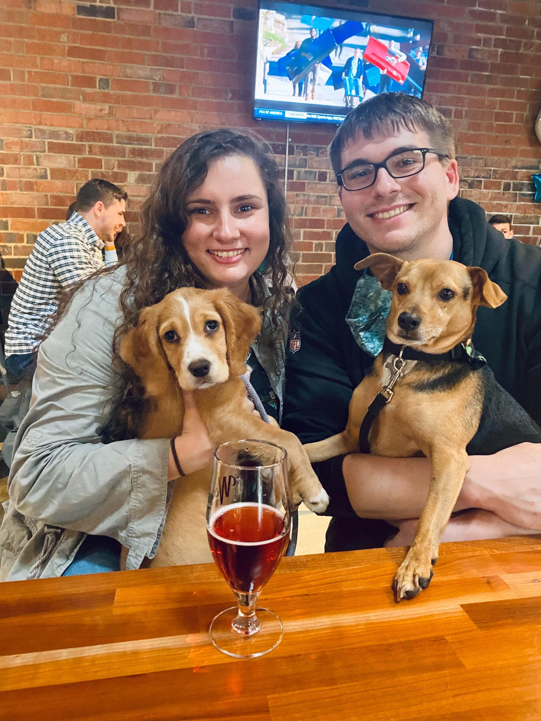 You brought a puppy to a BAR??