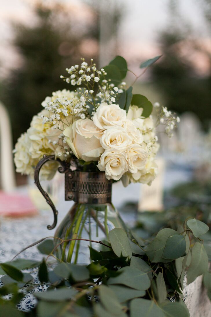 Vintage Tea Pot Flower Vase Centerpieces