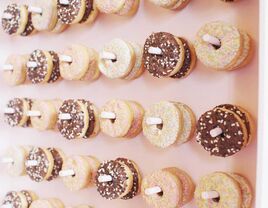 Donut wall at wedding