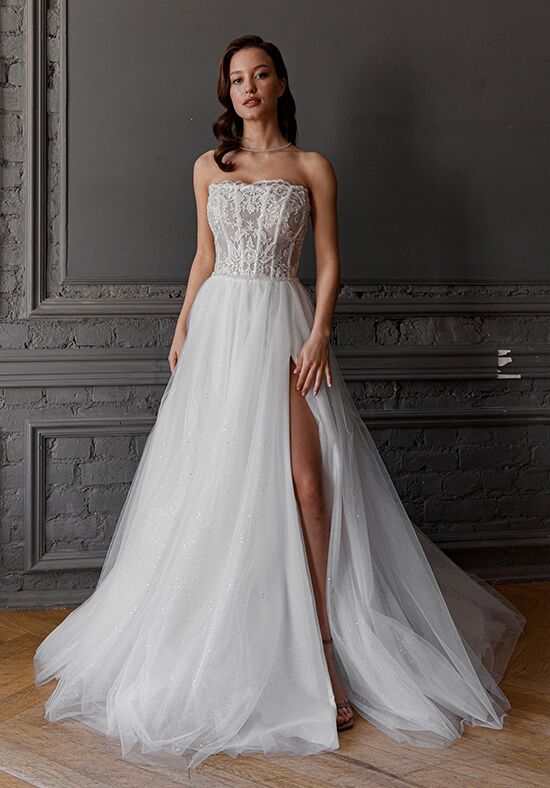 A line tulle wedding dress sale