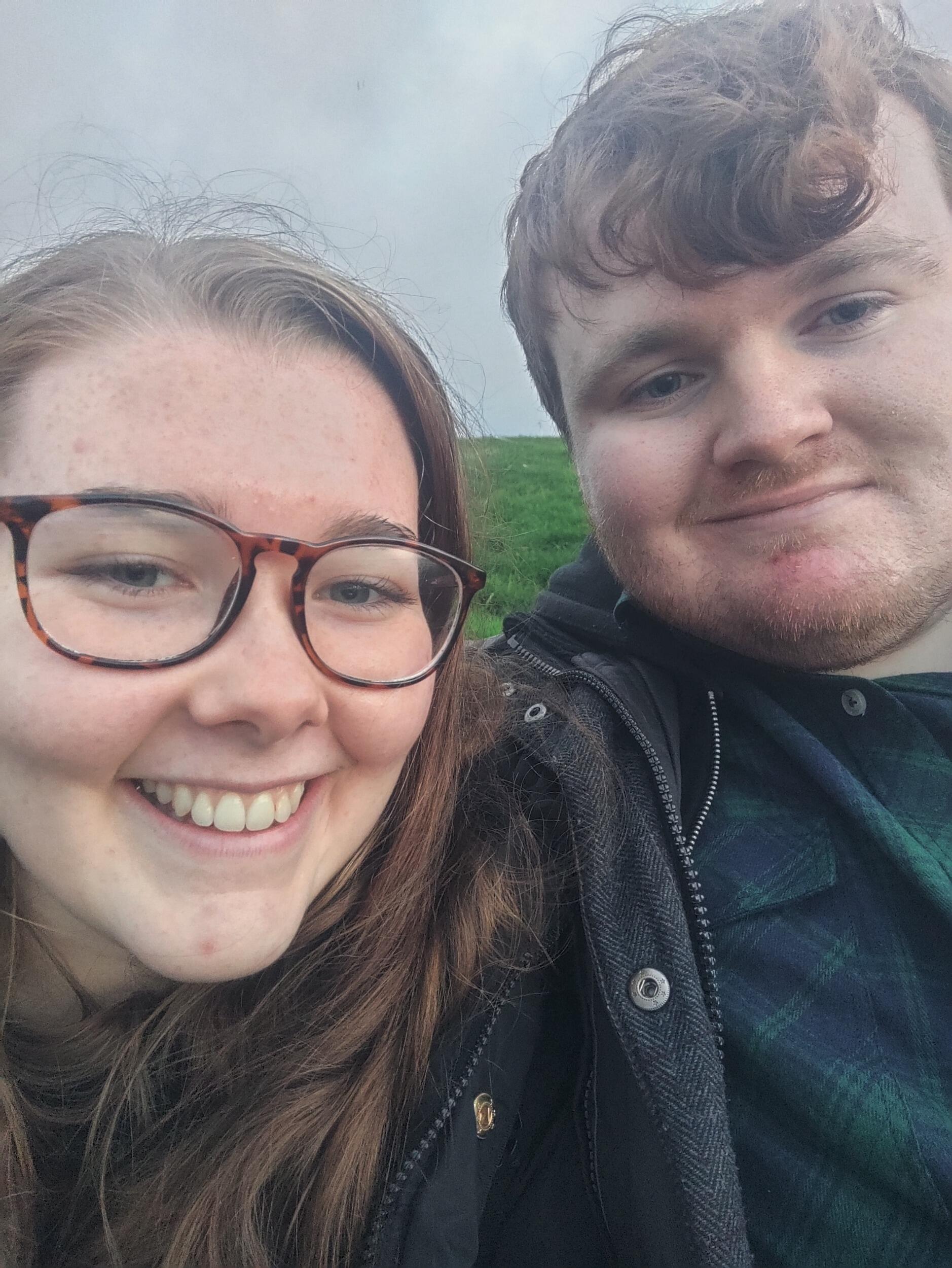 Both of us at Aberdeen beach not long after Brendan moved there for his PhD. 