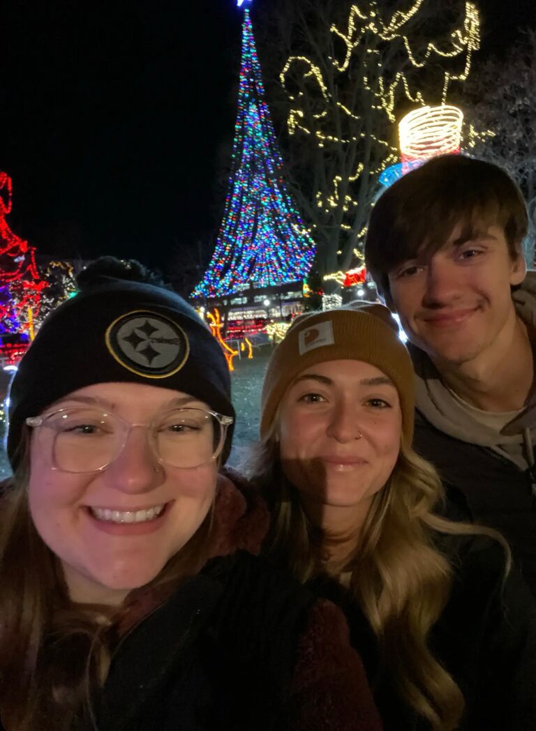 Eryn, Zach's cousin! Zach's family came to visit and we all went to the lights. 
