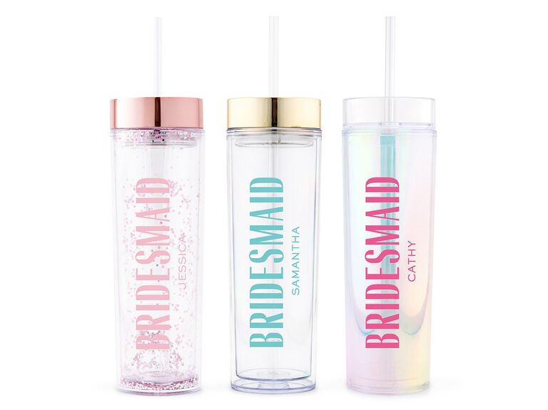 Lily's Atelier Bridesmaid Gifts Set of 5, Personalized Bridesmaid Tumbler  W/Name and Title - 8 Vivid…See more Lily's Atelier Bridesmaid Gifts Set of