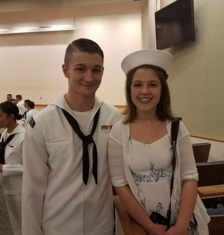 Casey graduated as a US Navy Corpsman, and was on his way to train with the Marines in Camp Lejeune, NC.