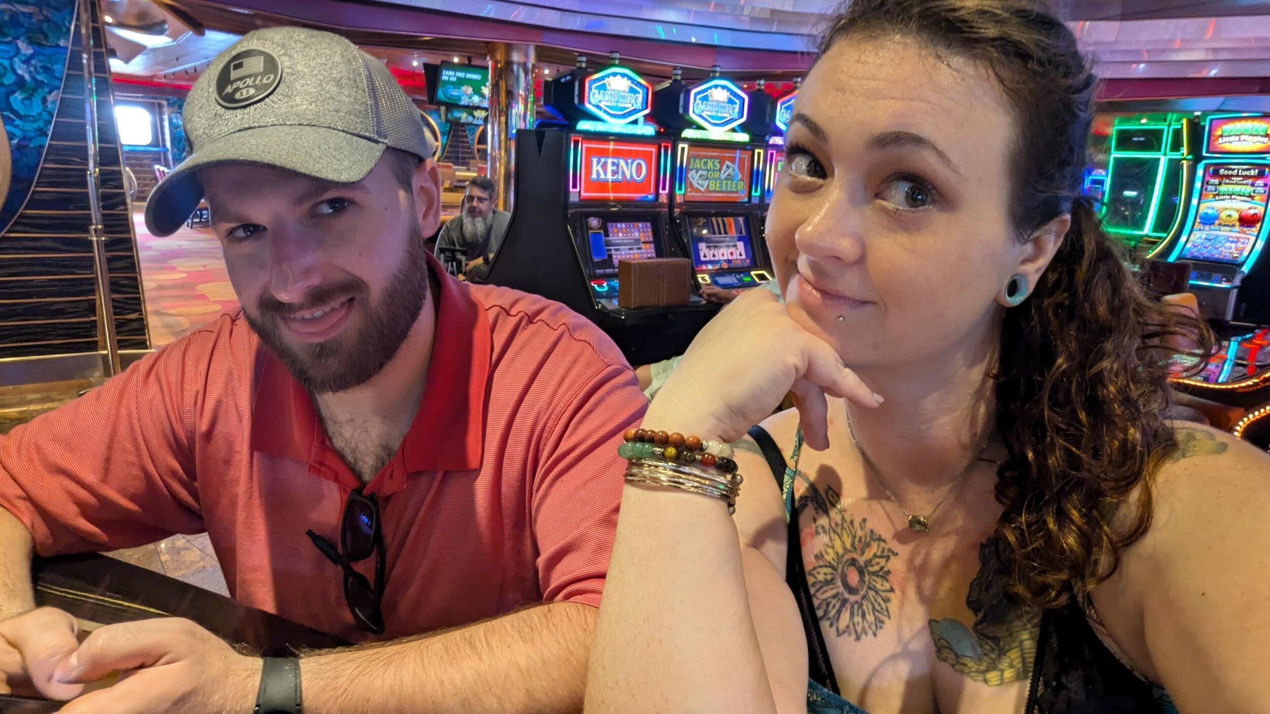 Our latest adventure! First cruise together that sailed out into a baby hurricane. 