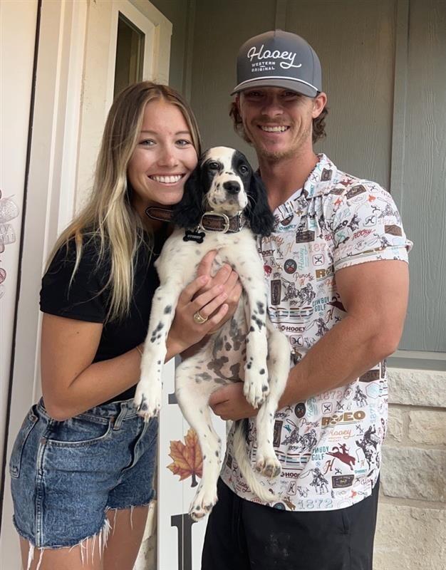 Cassidy surprised Garrett with his dream dog, Stoney! She was flown all the way from Kentucky - and Garrett had absolutely no idea!