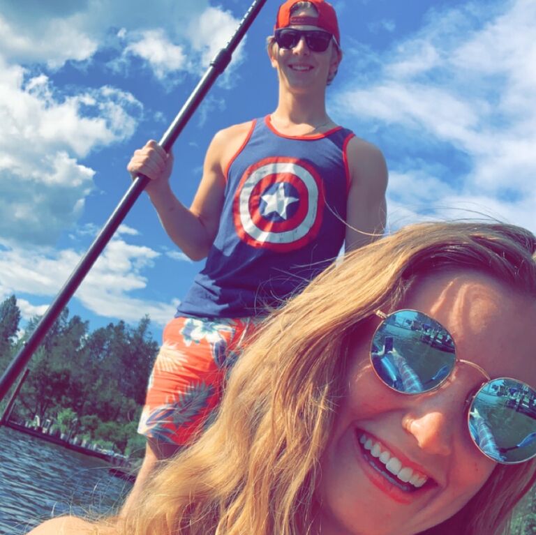 Jorian and Traynor up at her grandparents cabin.
Fun Fact: This was Traynor's first time meeting her whole fam 🤎