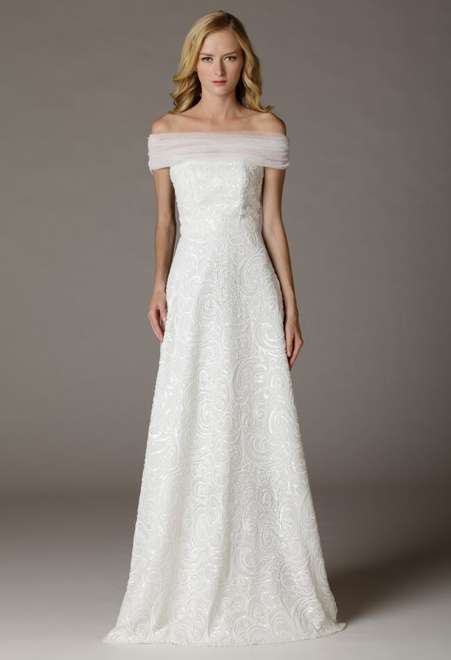 Aria Wedding Dresses 2015 Incorporate Feathers and Ruffles for Fall