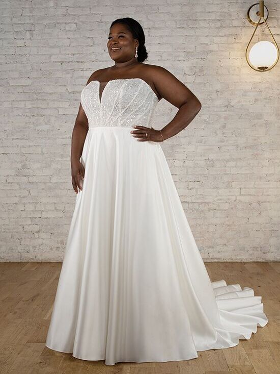 Best wedding dress for large bust and stomach on sale