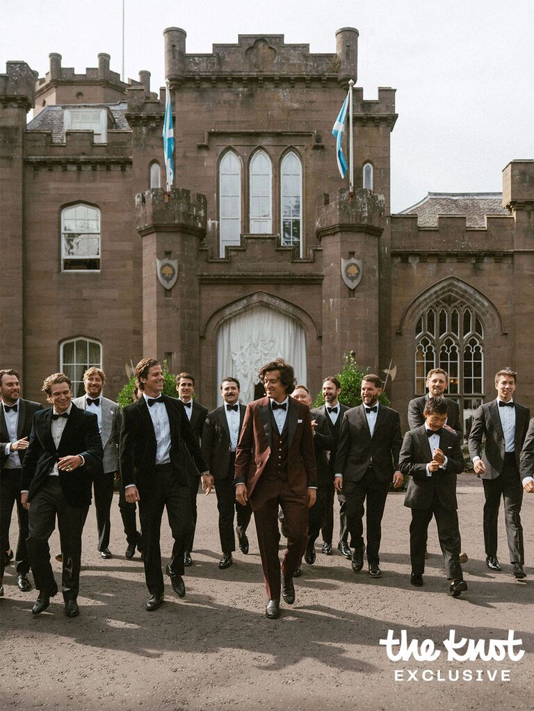 Joey Kurbanov with his groomsmen